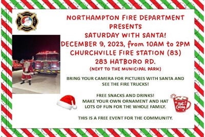 Northampton Fire Department Presents Saturday with Santa