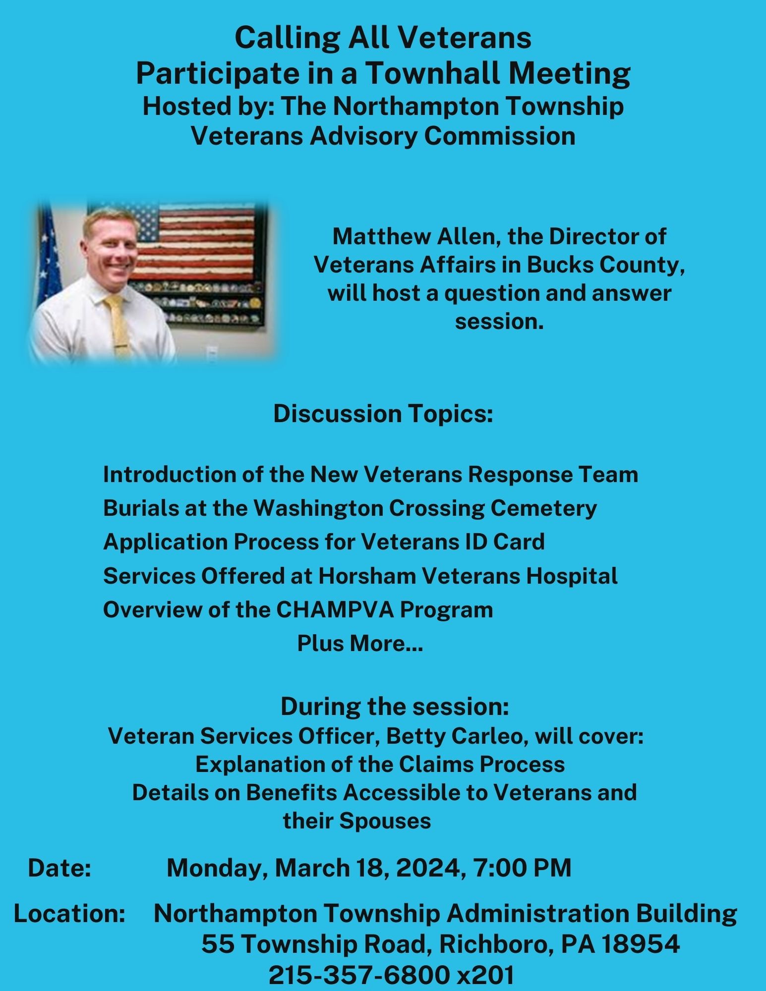 ATTENTION ALL VETERANS | Northampton Township