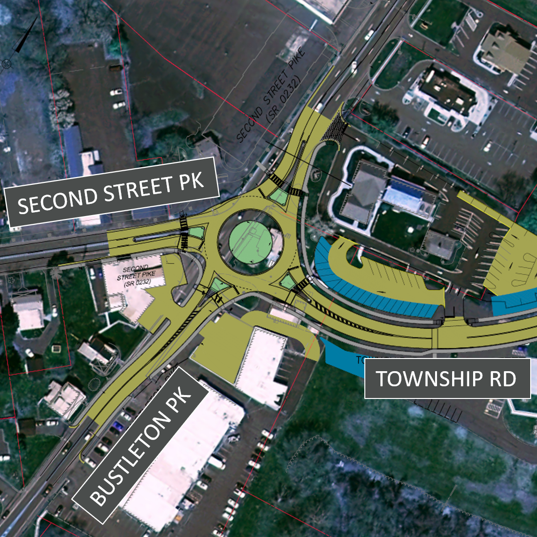 Township Road Extension and Roundabout