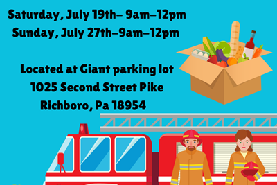 FILL THE FIRE TRUCK FOOD DRIVE EVENT-JULY 19TH & JULY 27TH