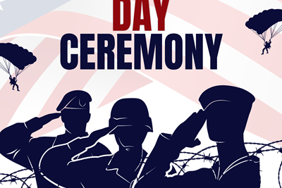 Join us on Saturday, November 8th for our Veteran's Day Ceremony