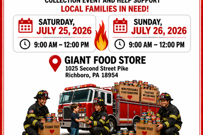 Help Support Our Community: Fill the Fire Truck at Giant Food Store on July 25th & 26th!