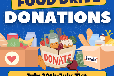 Food Drive Donations Happening July 20th–31st–See All Donation Locations Below!