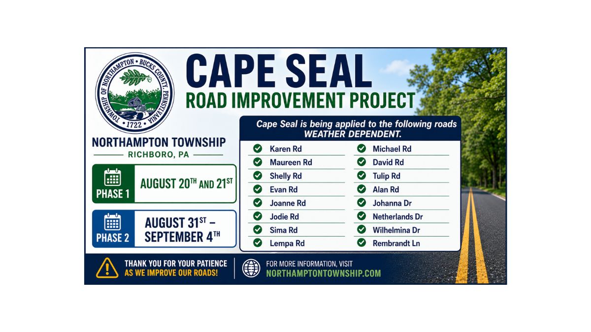 Cape Seal Road Improvement Project August 20 - September 4